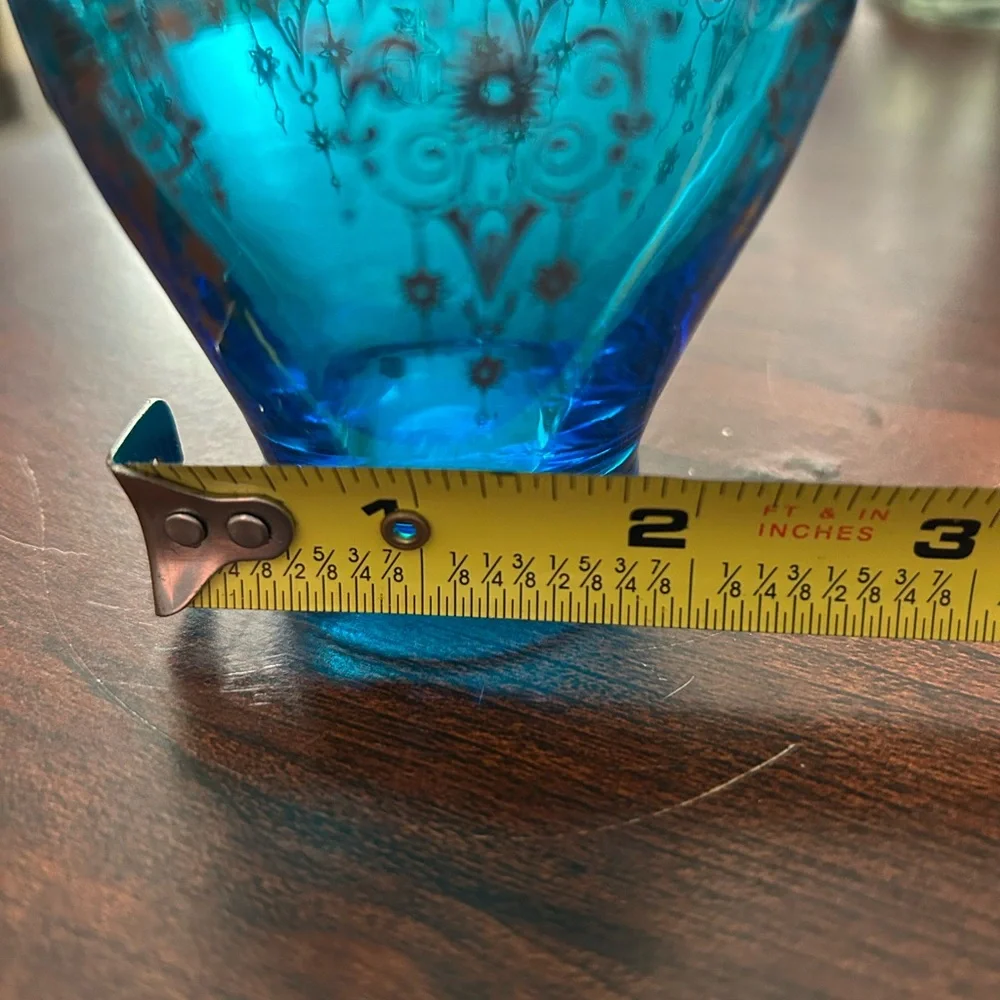 Vecchia Murano Glass Blue Vase